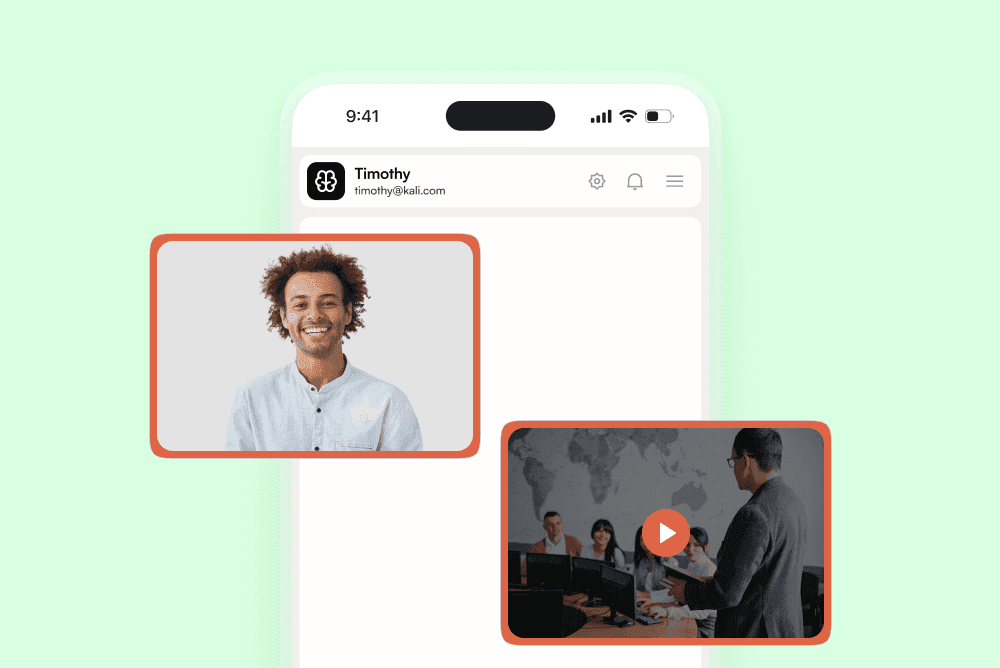 Photo and video thumbnails in chat bubbles.