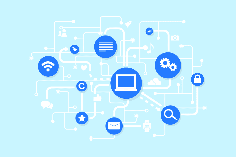 Link icons connecting to multiple integrations