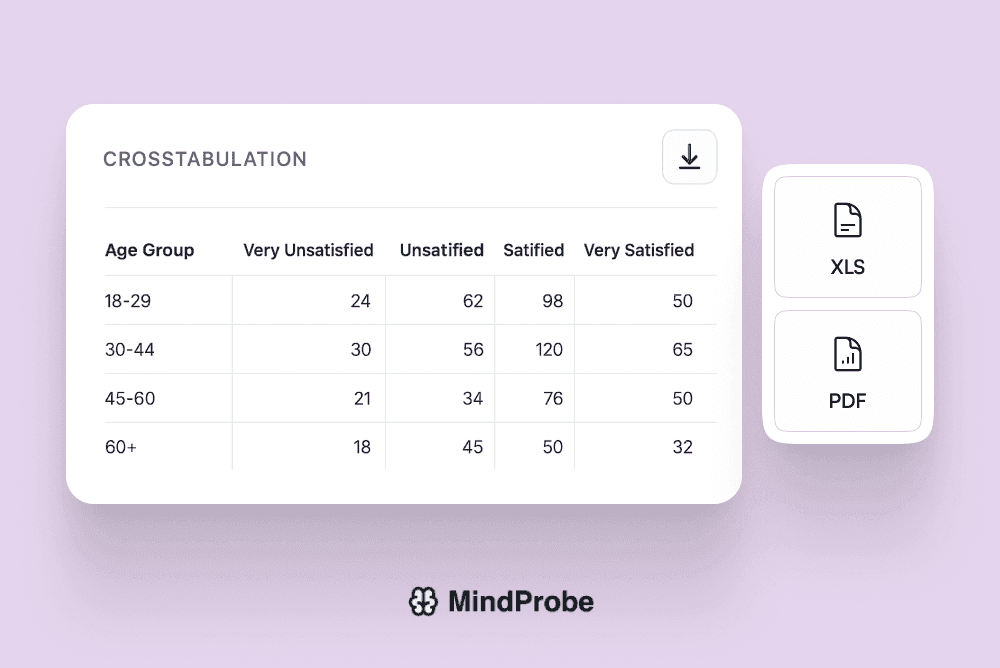 Download icon next to table