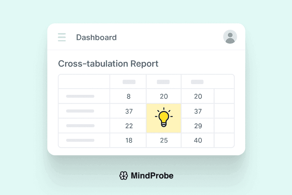 Lightbulb icon over table cell