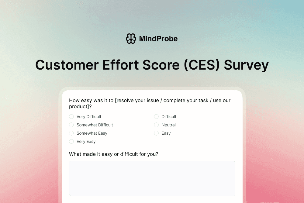 Customer Effort Score (CES) Survey Template