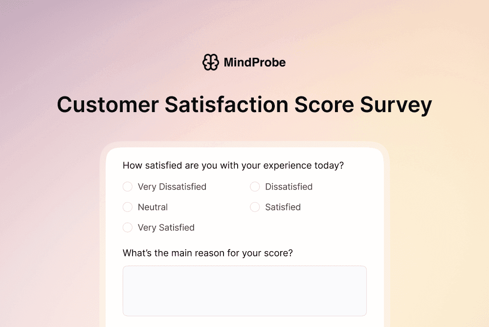 Customer Satisfaction Score (CSAT) Survey Template