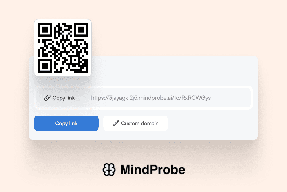 QR code next to a shortened URL.