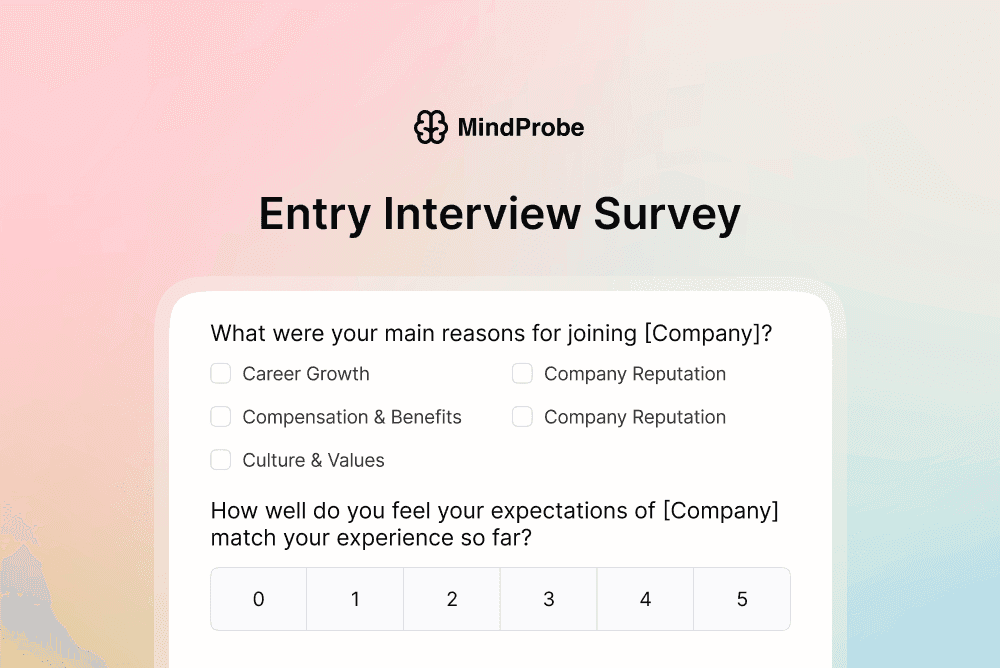 Entry Interview Survey Template