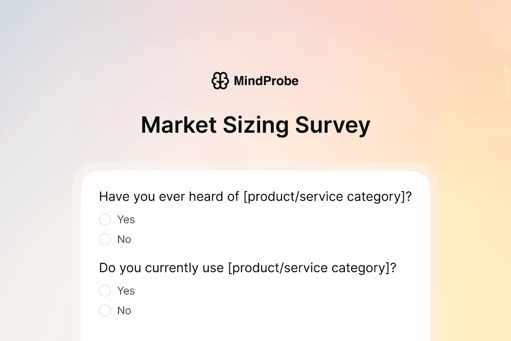 Market Sizing Survey Template