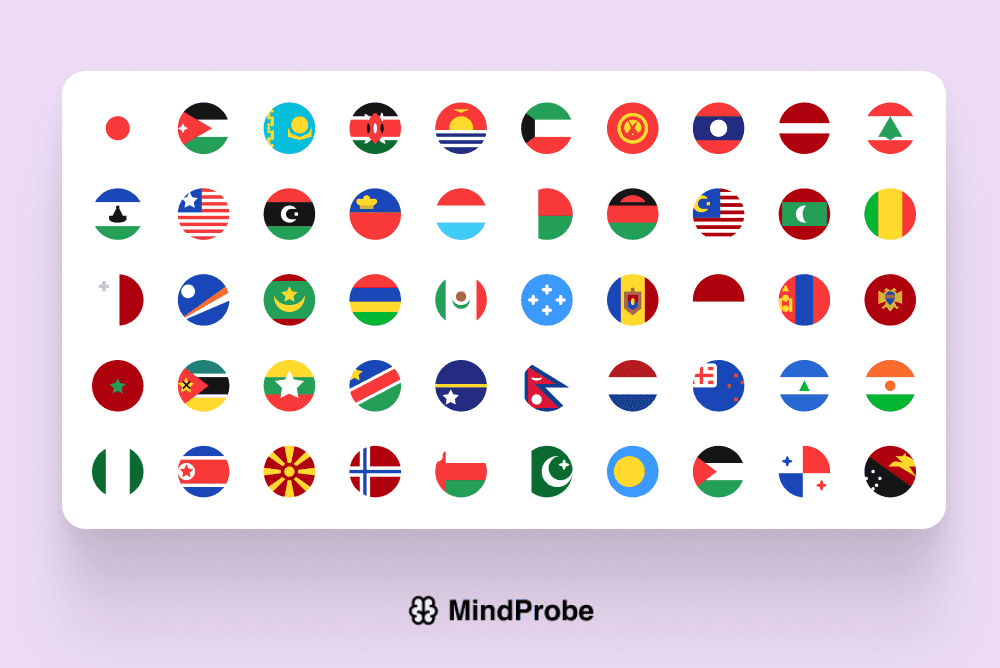 Grid of flag icons