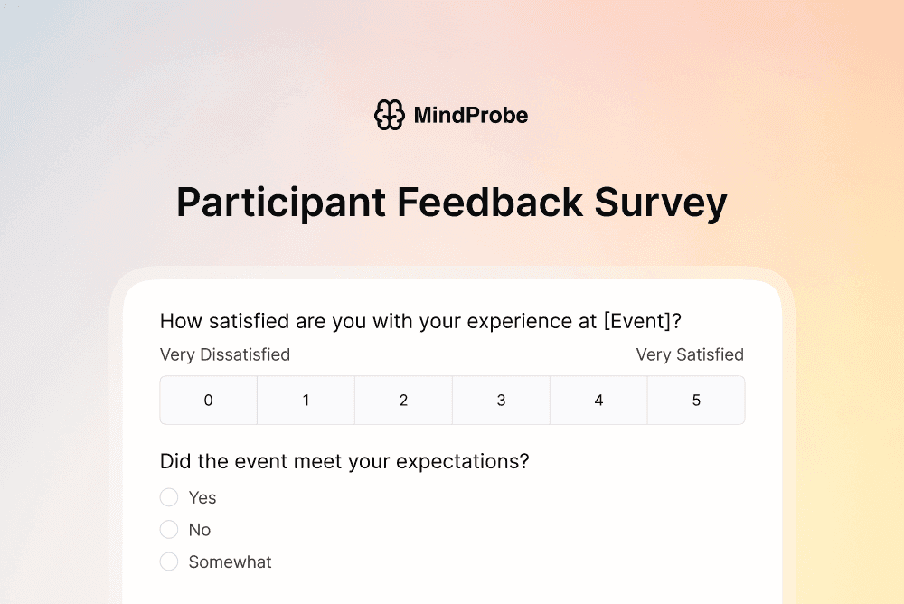 Participant Feedback Survey Template