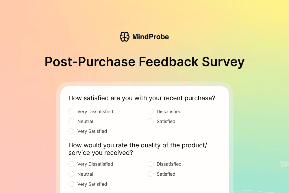 Post-Purchase Feedback Survey Template