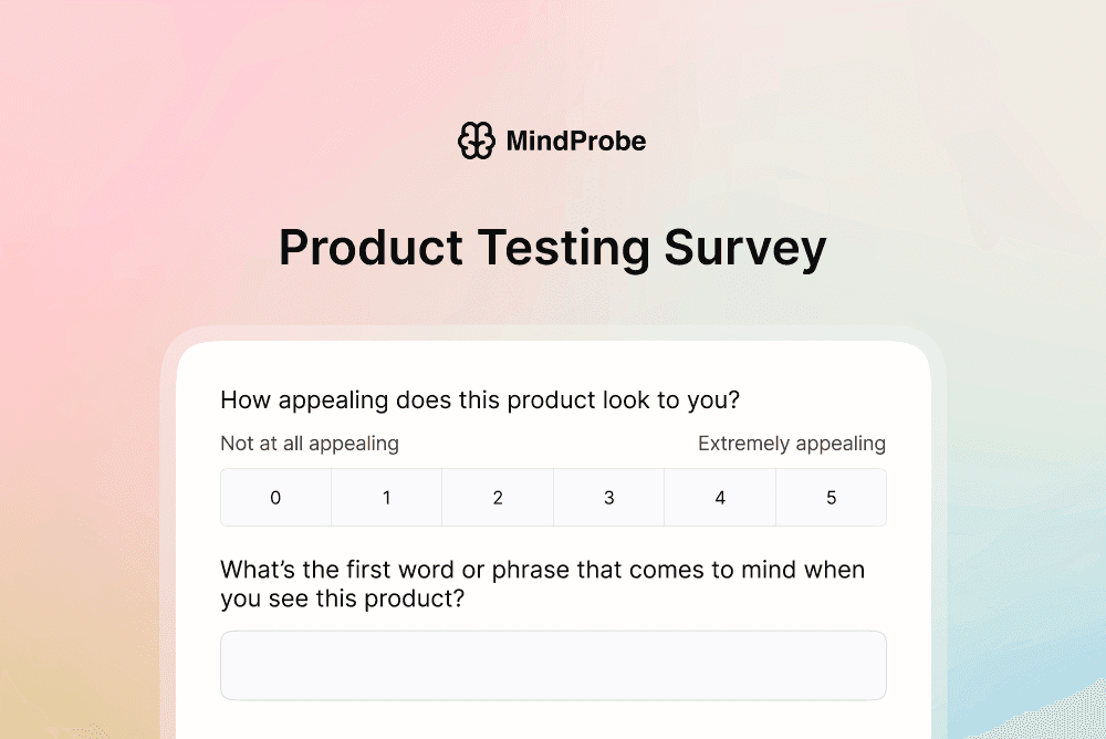 Product Testing Survey Template