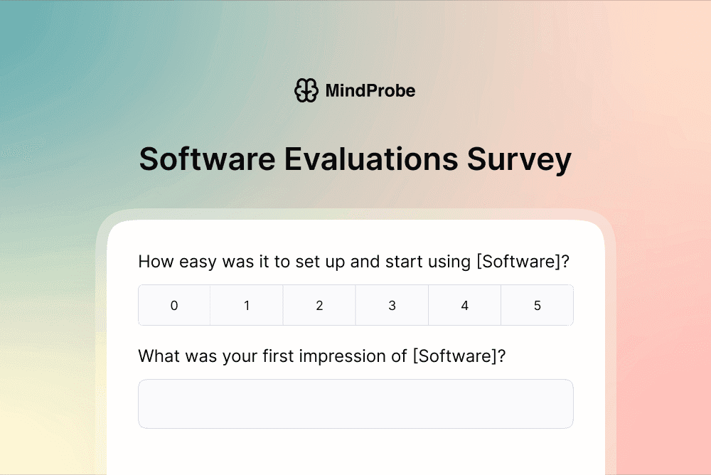 Software Evaluations Survey Template